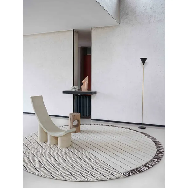 Tappeto RD Grid Berber Round di Amini