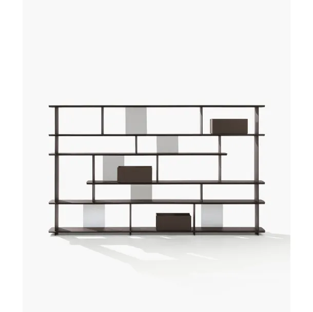 Libreria divisoria Tess in olmo nero di Poliform