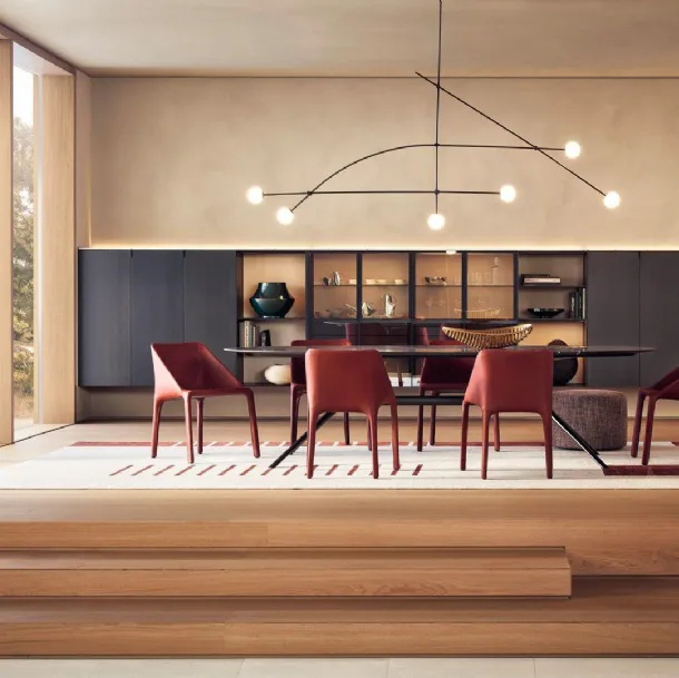 Mobile sospeso Code in laccato metallico Bronzo di Poliform