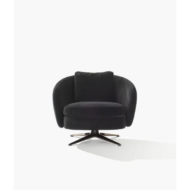 Poltrona in velluto Orbis di Poliform