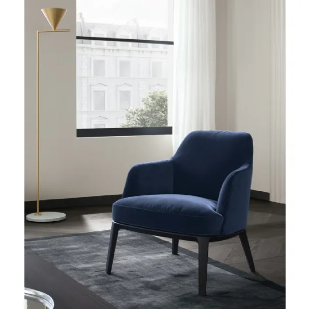 Poltroncina in velluto Jane di Poliform