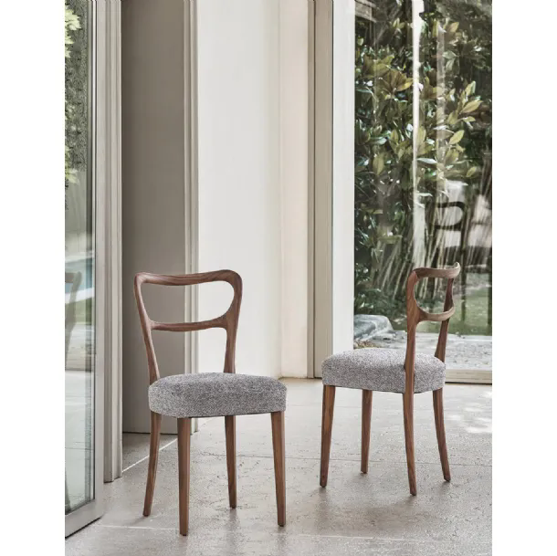 Sedia classica Noemi in noce canaletto di Porada