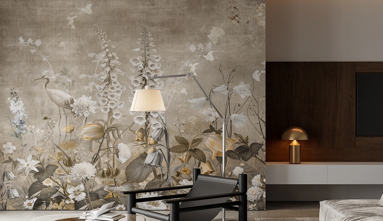 Carta da parati Bruma Inkiostro Bianco