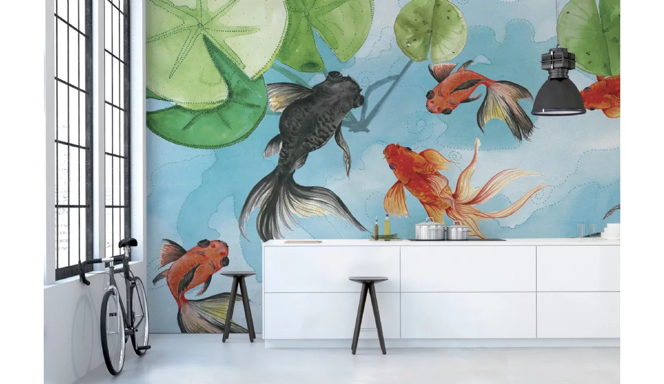 Carta da parati Goldfish di Glamora