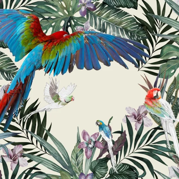 Carta da parati Parrots di Inkiostro Bianco