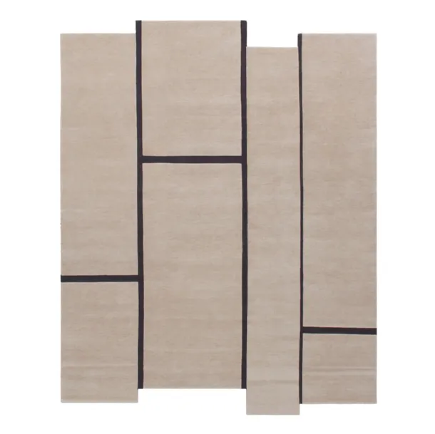 Tappeto Campiture Beige Black di Amini
