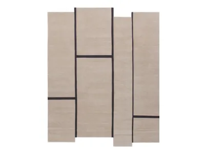 Tappeto Campiture Beige Black di Amini