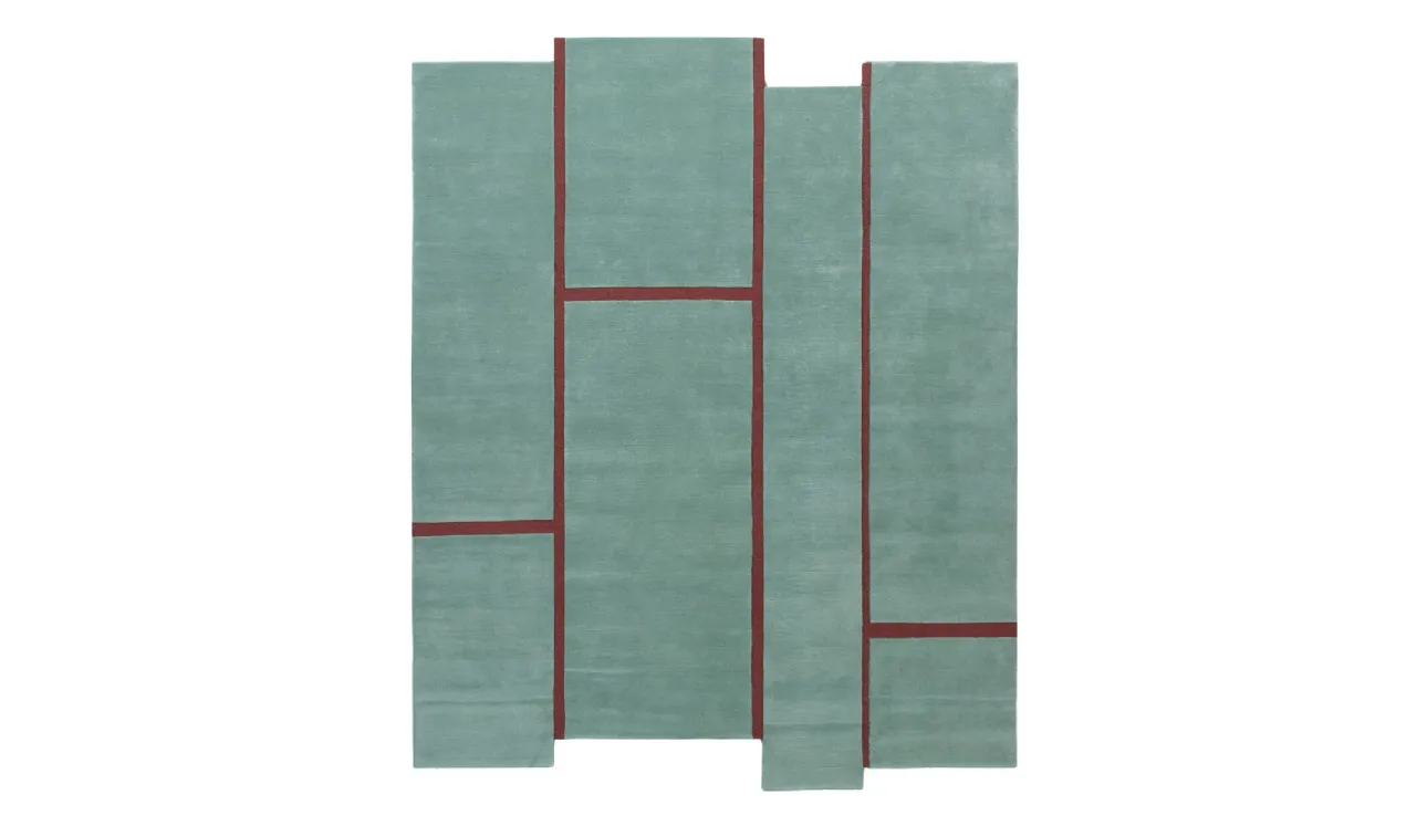 Tappeto Campiture Light Mint Purple di Amini