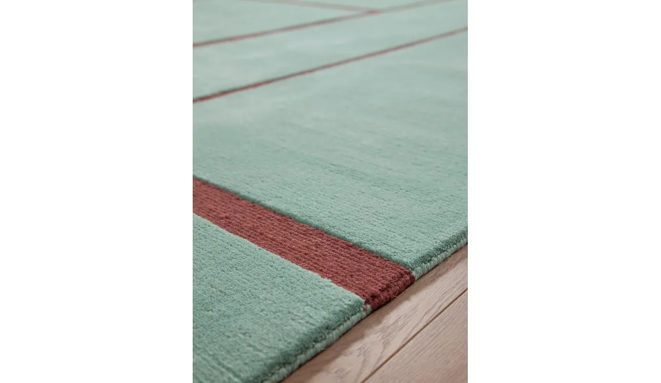 Tappeto Campiture Light Mint Purple di Amini