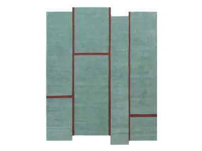 Tappeto Campiture Light Mint Purple di Amini