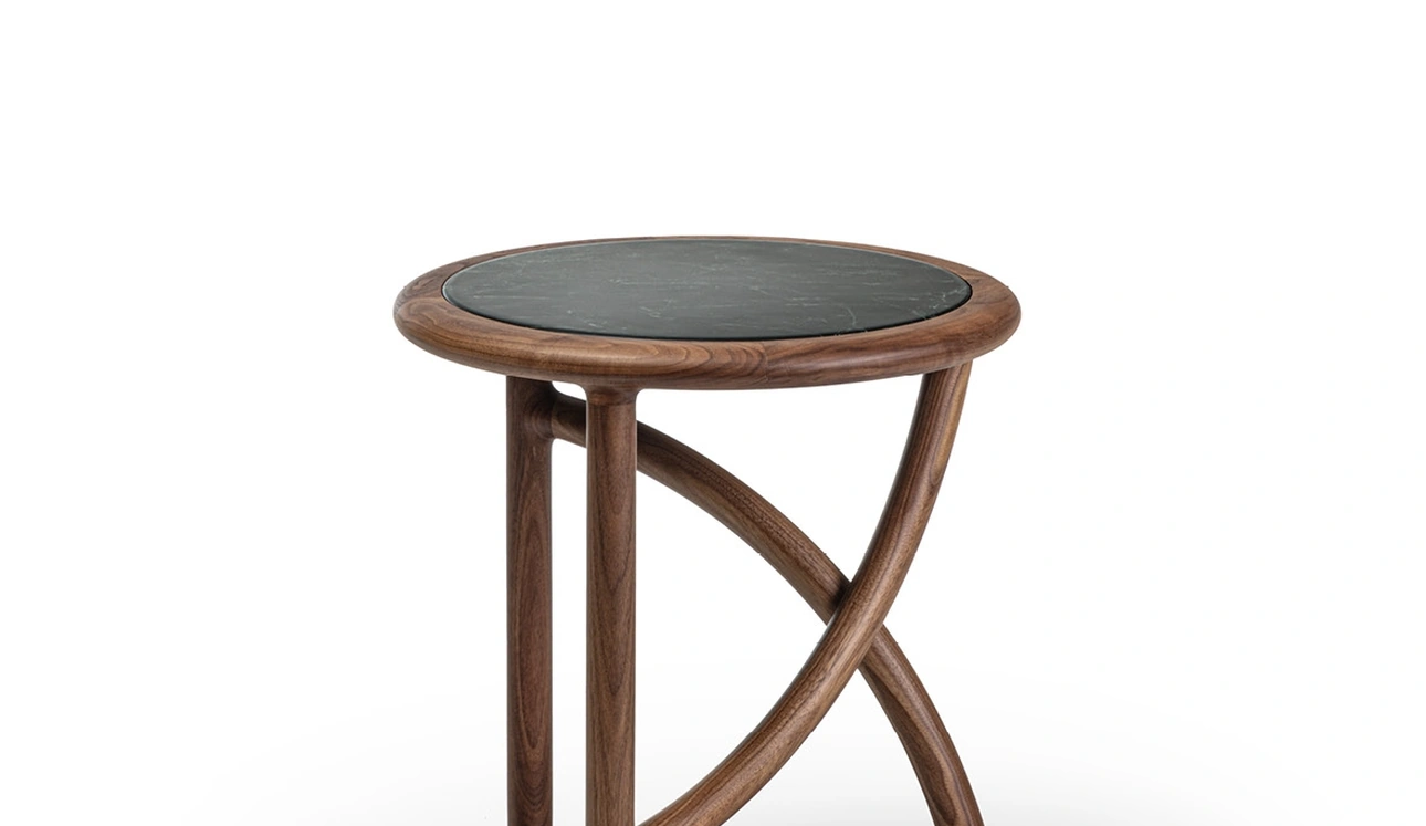 Tavolino in marmo e legno Flip di Porada