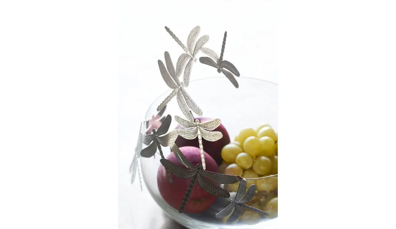 Vaso Frutteti in vetro con decorazioni in metallo di Opinion Ciatti