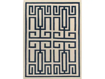 Tappeto Labirinto Blue di Amini