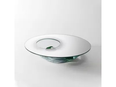 Tavolino con vasca interna Nacre di Glas Italia