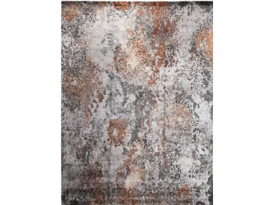 Tessuto Pangea Geo Grey Copper di Amini