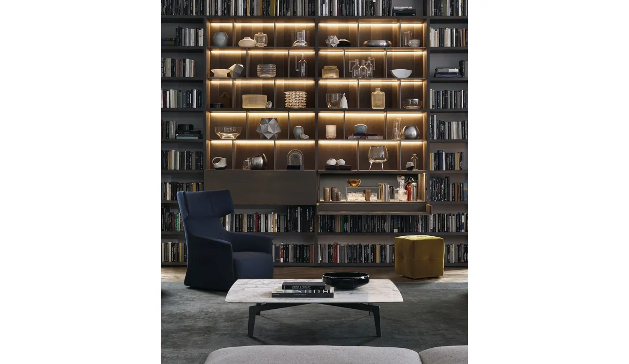 Tavolino Tribeca con top in marmo di Poliform