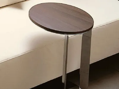 Tavolino Abaco in legno e acciaio di Vibieffe