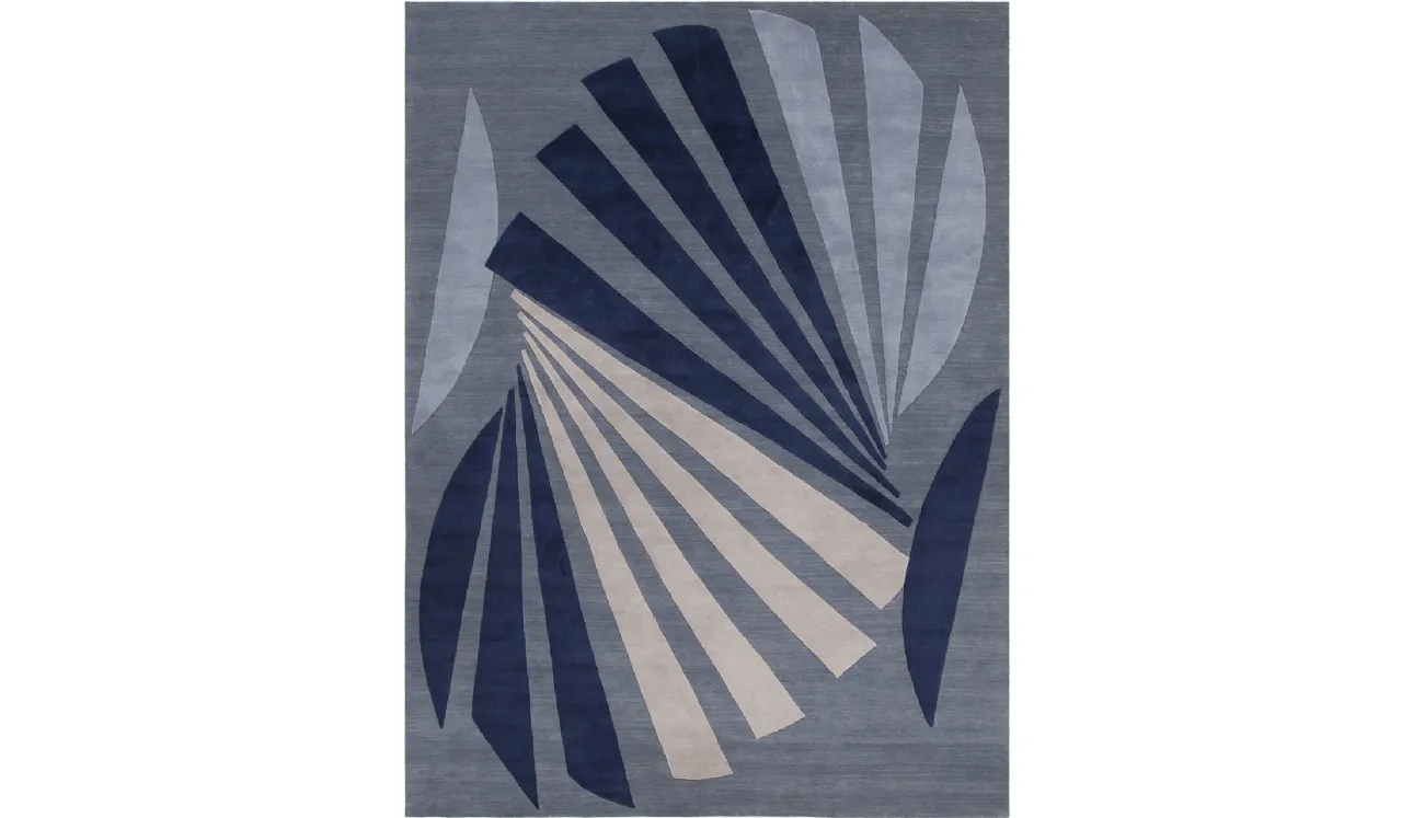 Tappeto Ventaglio Blue di Amini