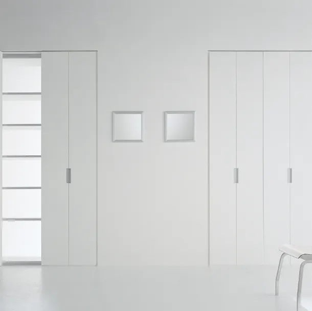 Porta per interni in laccato bianco Click a soffietto di RES Italia
