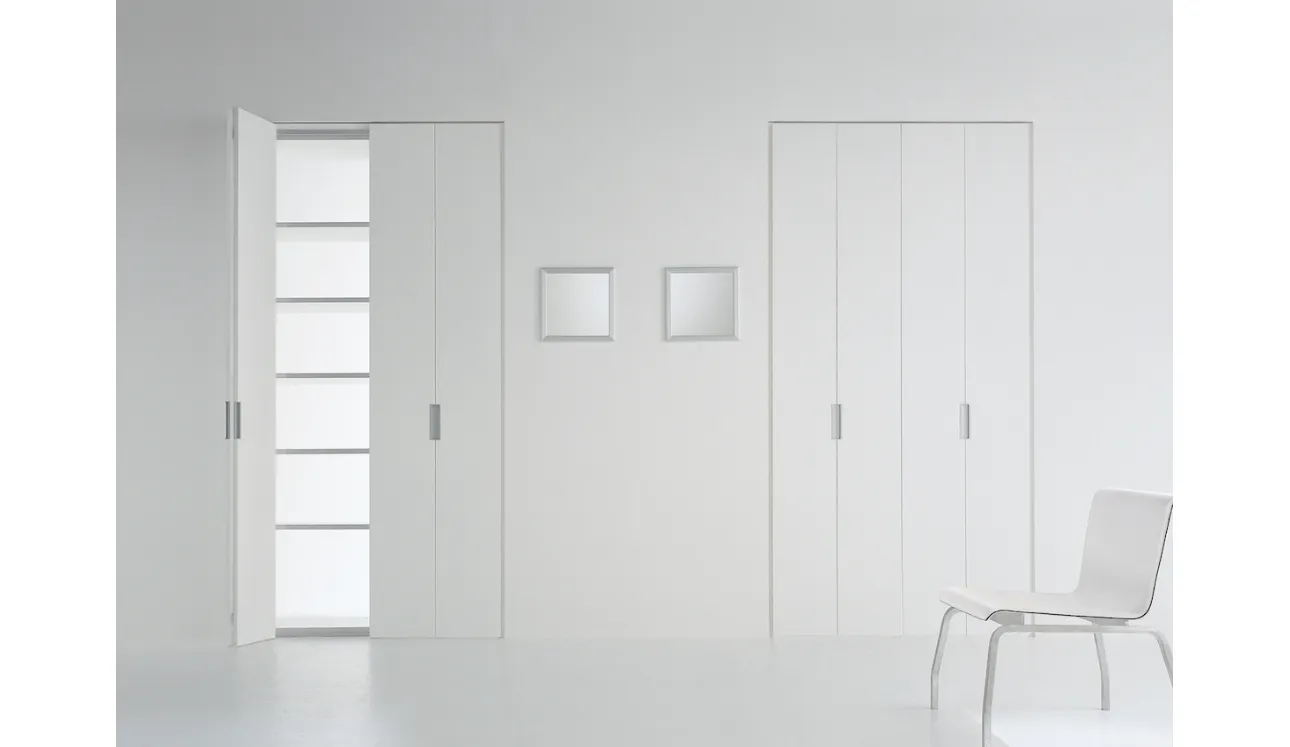 Porta per interni in laccato bianco Click a soffietto di RES Italia