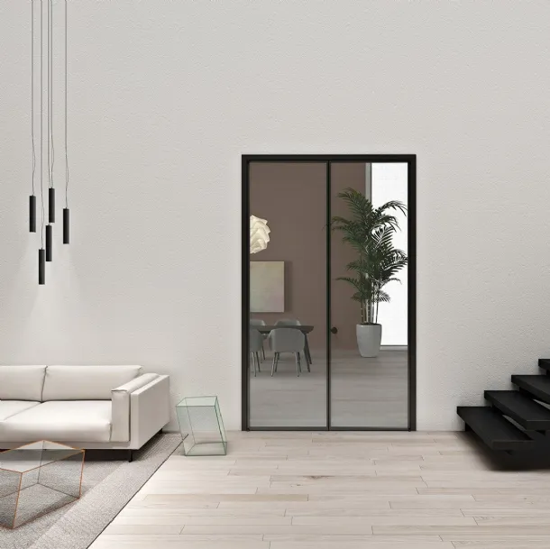 Porta per interni Aladin Double Swing Frame di Glas Italia