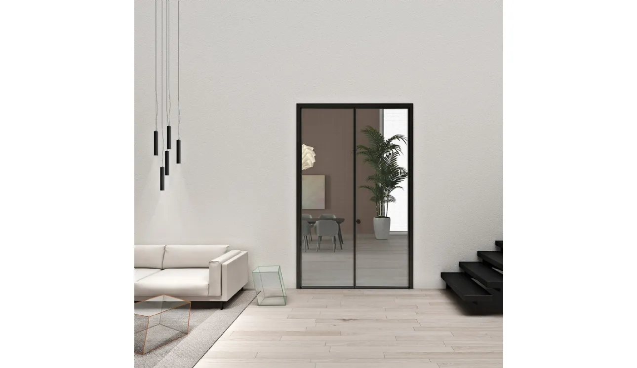 Porta per interni Aladin Double Swing Frame di Glas Italia