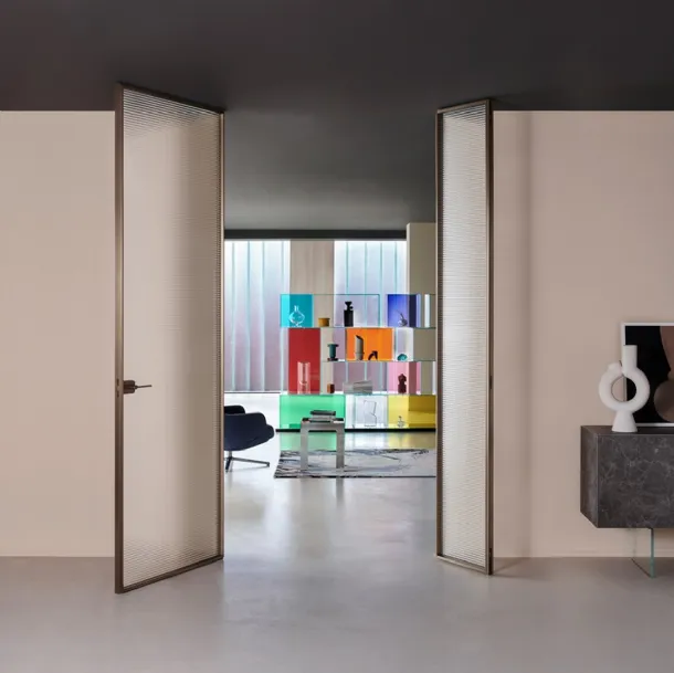 Porta per interni Sherazade Double Swing Plain di Glas Italia