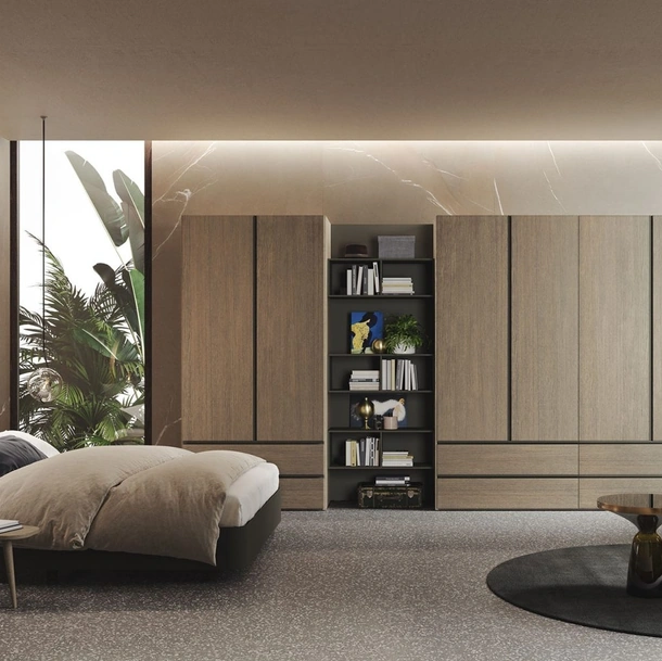 Armadio Basic Rovere con ante battenti di Morassutti