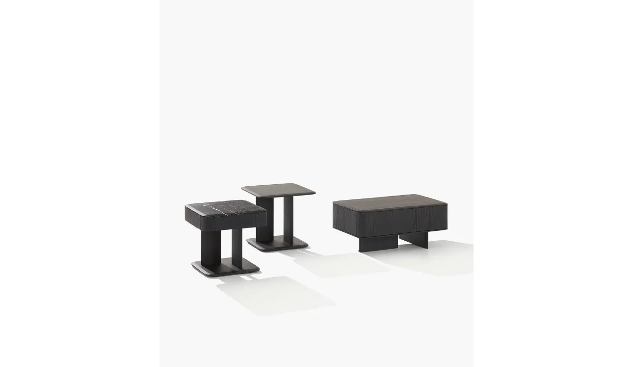Comodino Brera in olmo nero di Poliform