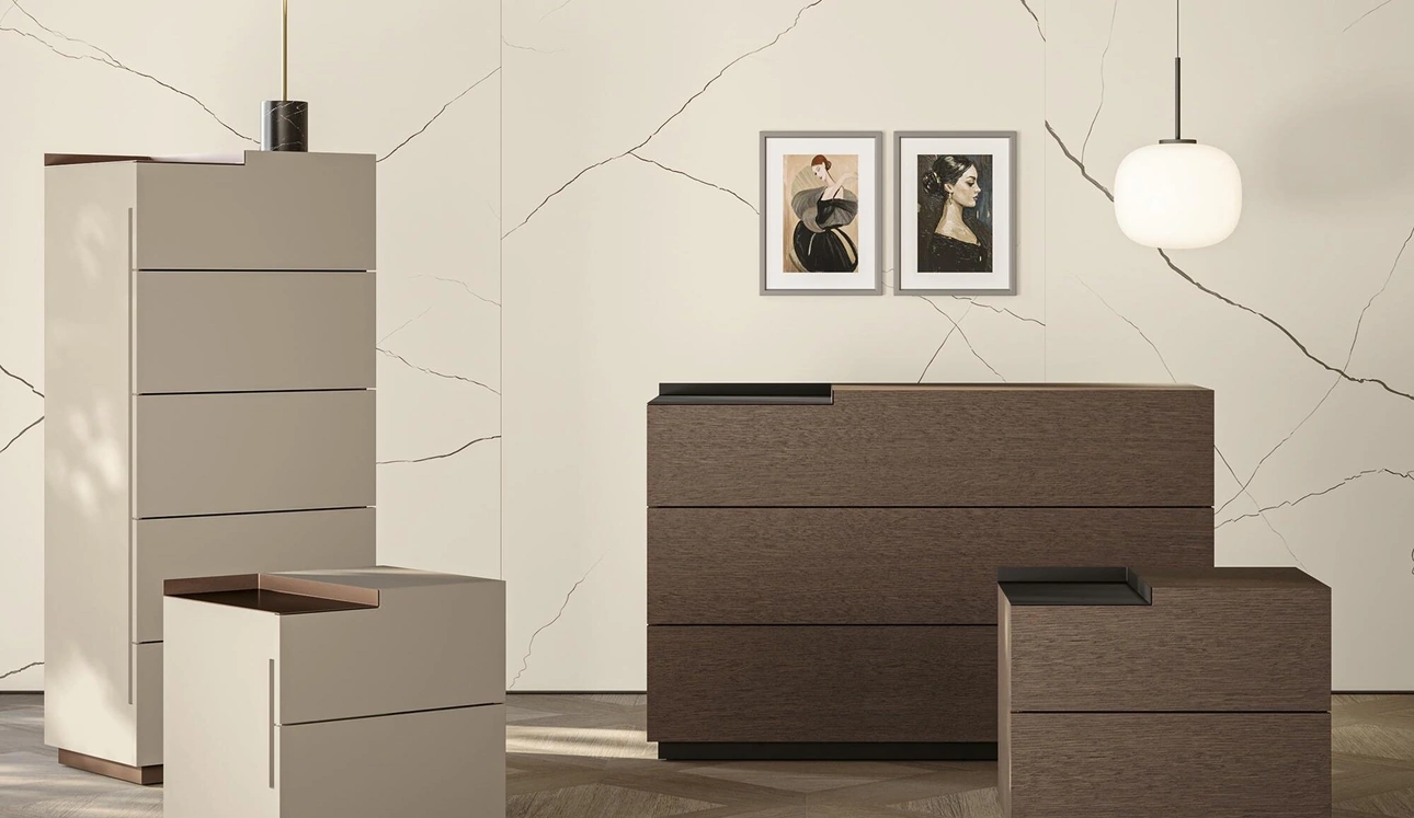 Gruppo Notte City in legno o laccato opaco di Morassutti