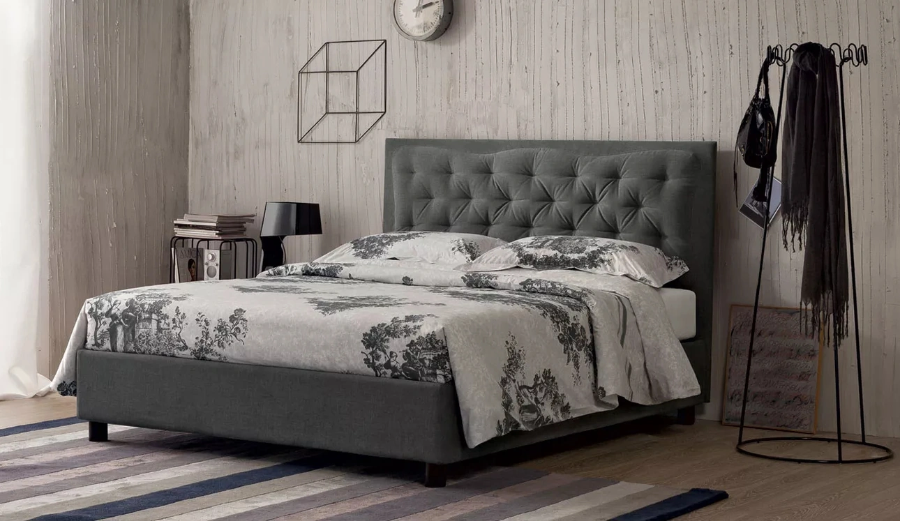 Letto in tessuto Lem di Oggioni