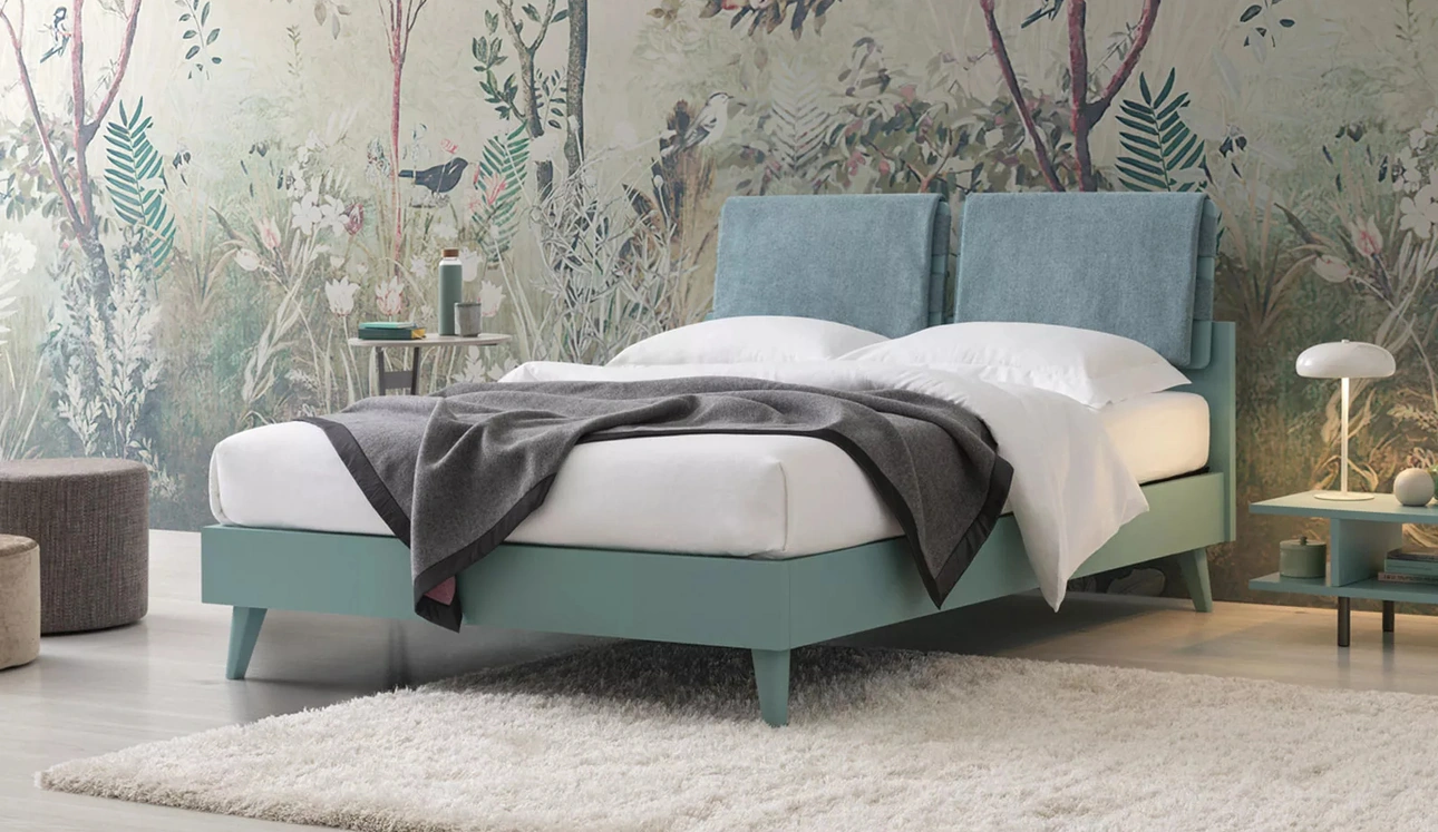 Letto in legno con contenitore Both di Oggioni