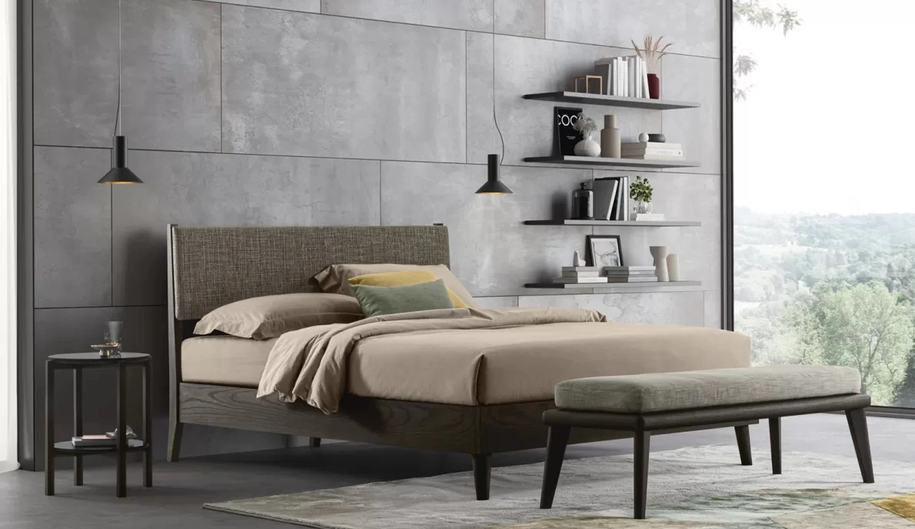 Letto con testiera Orimento di Oggioni