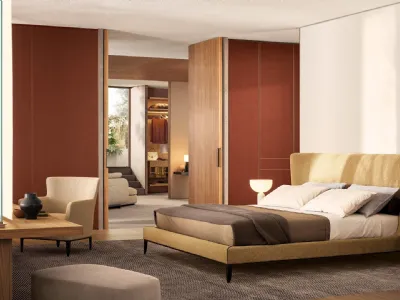 Letto in tessuto Gentleman di Poliform