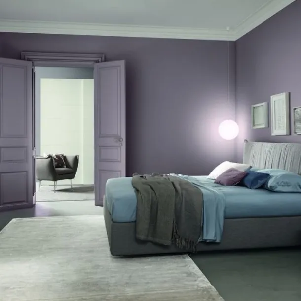 Letto moderno matrimoniale con testiera importante Reale di Morassutti