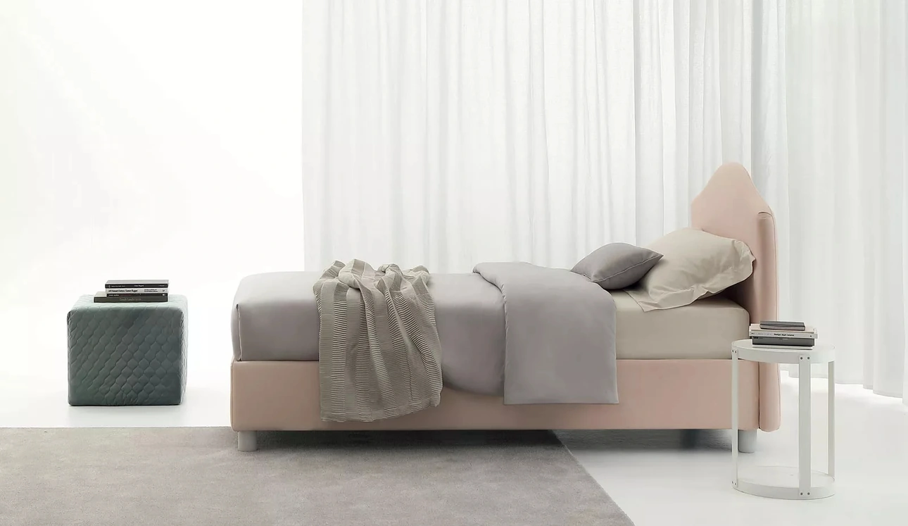 Letto singolo in tessuto Luxury di Oggioni