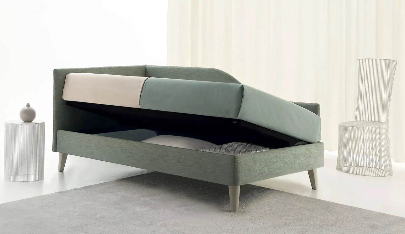 Daybed singolo con contenitore Golf 131 di Oggioni