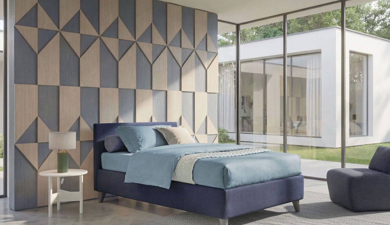 Letto singolo con contenitore Golf 203 di Oggioni