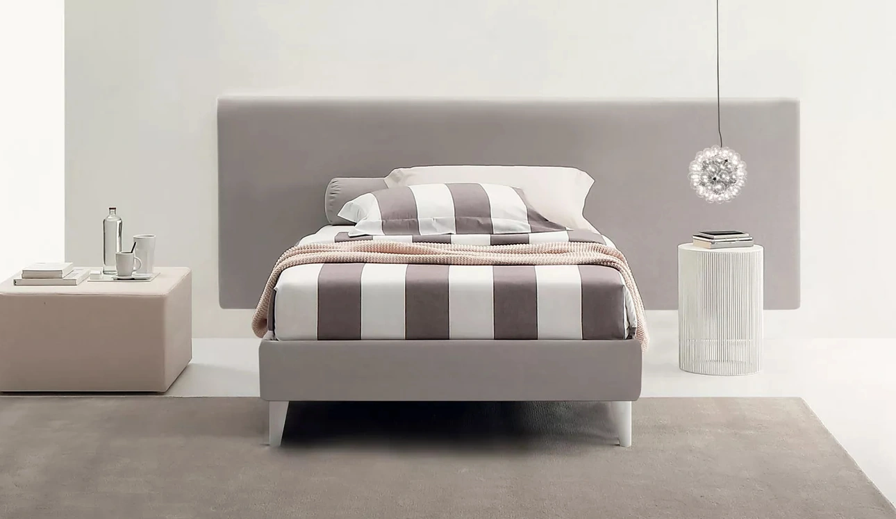 Letto singolo Kelly Tessile con contenitore di Oggioni