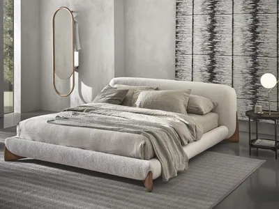 Letto imbottito Softbay di Porada
