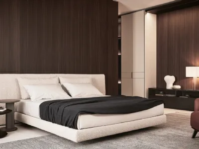 Letto in tessuto con testiera importante Yume di Poliform