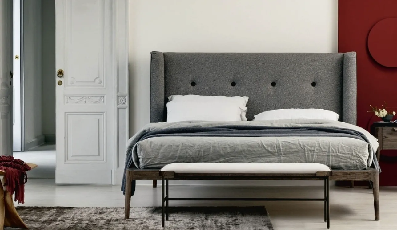 Letto imbottito Ziggy Bed di Porada