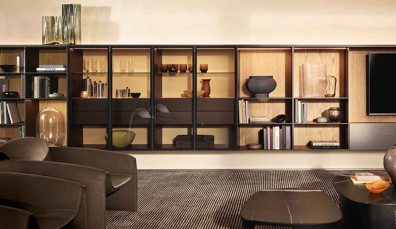 Libreria sospesa Code di Poliform