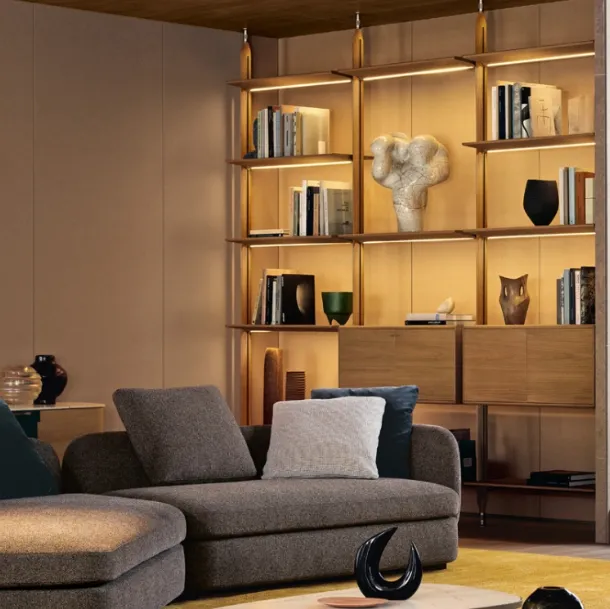 Libreria in rovere Lexington di Poliform