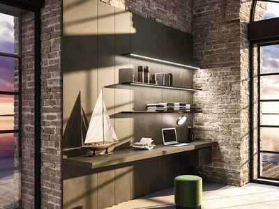 Libreria Planar con mensole luminose di Arrital