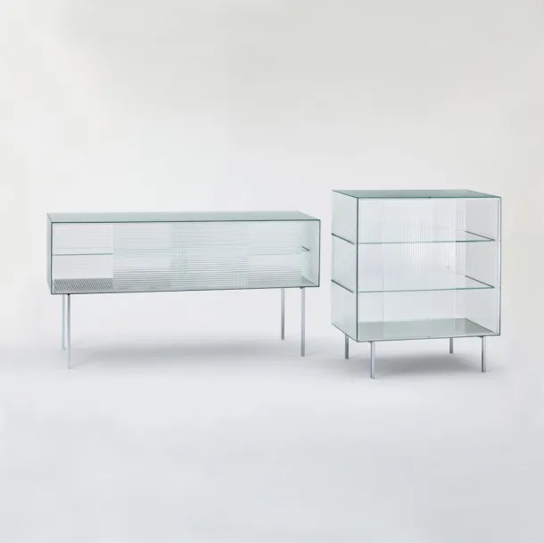 Madia a vetrina e classica Commodore di Glas Italia