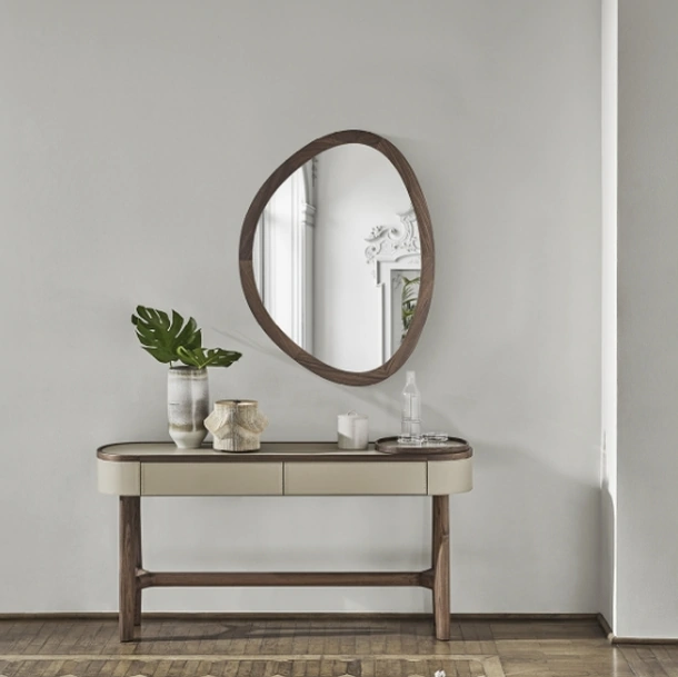 Mobile ingresso Rami Console in legno rivestito in cuoio di Porada