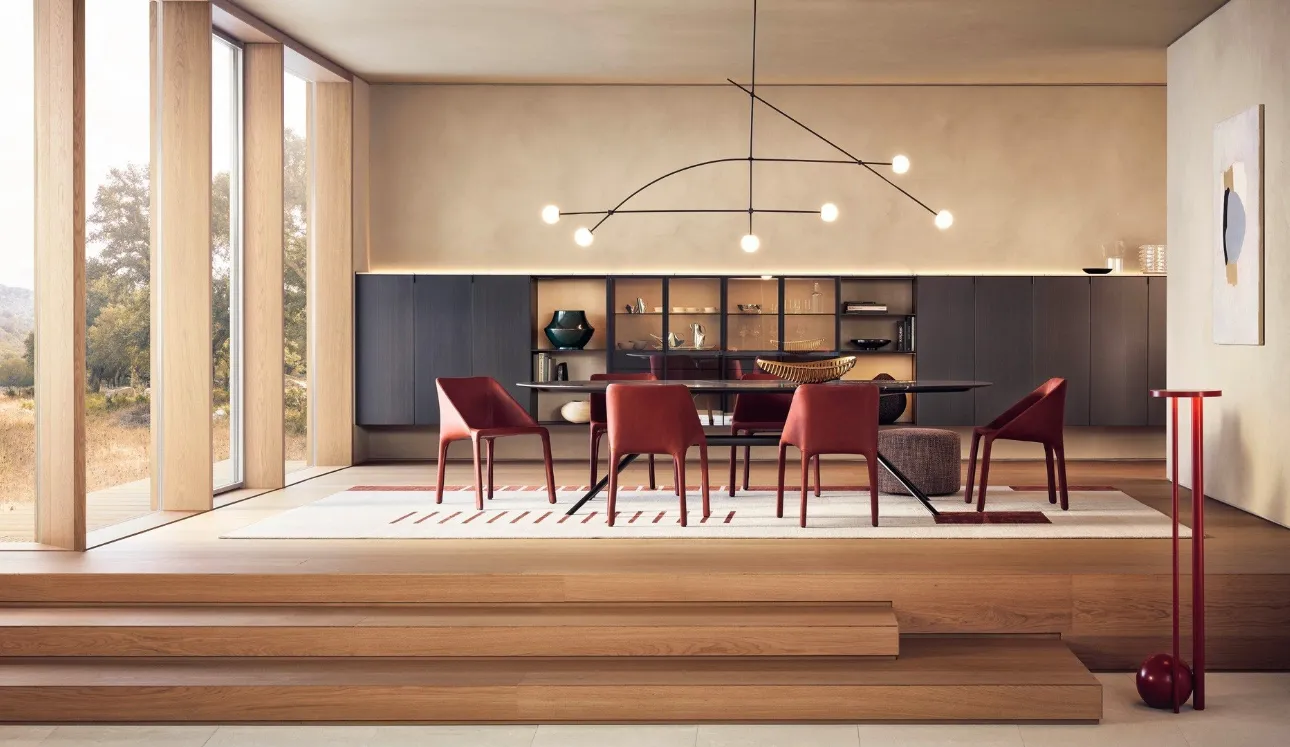 Mobile sospeso Code in laccato metallico Bronzo di Poliform