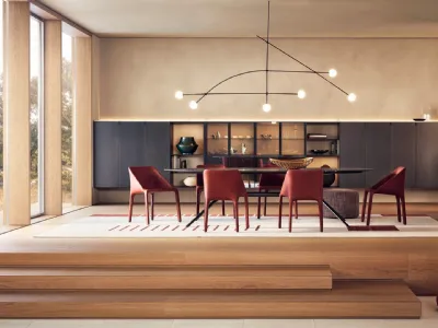 Mobile sospeso Code in laccato metallico Bronzo di Poliform