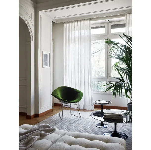 Poltroncina in tessuto Bertoia Diamond Chair di Knoll